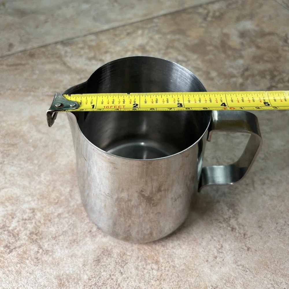 Stainless Steel Milk Frothing Pitcher Espresso Latte Art Steaming Cup 4.5 inch